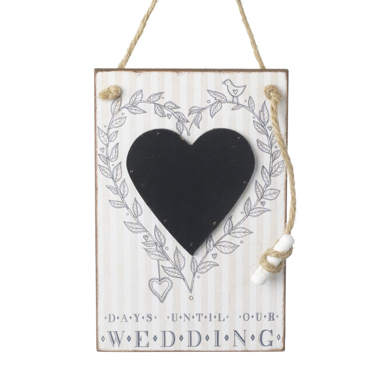 The Seasonal Aisle Days Until Our Wedding Wall Mounted Chalkboard